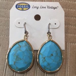 Fossil Turquoise Earrings
